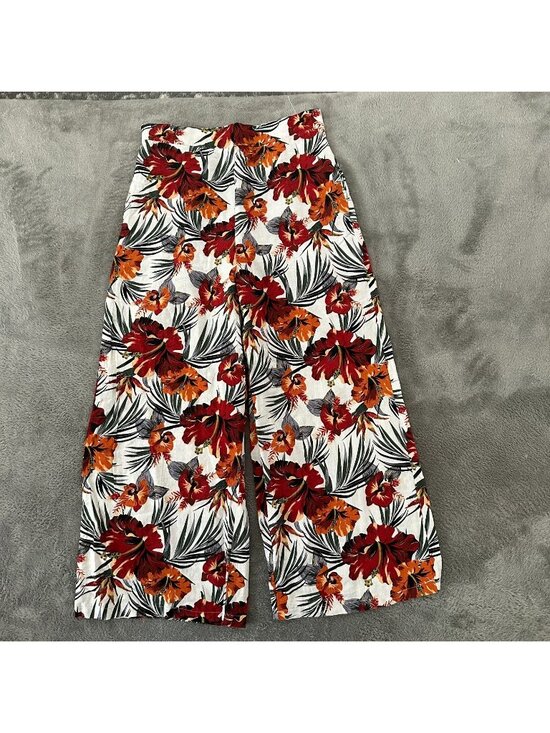 Haven + Blair Pants - NWT Haven + Blair Linen Rayon Pull On Wide Leg Pants SMALL Tropical